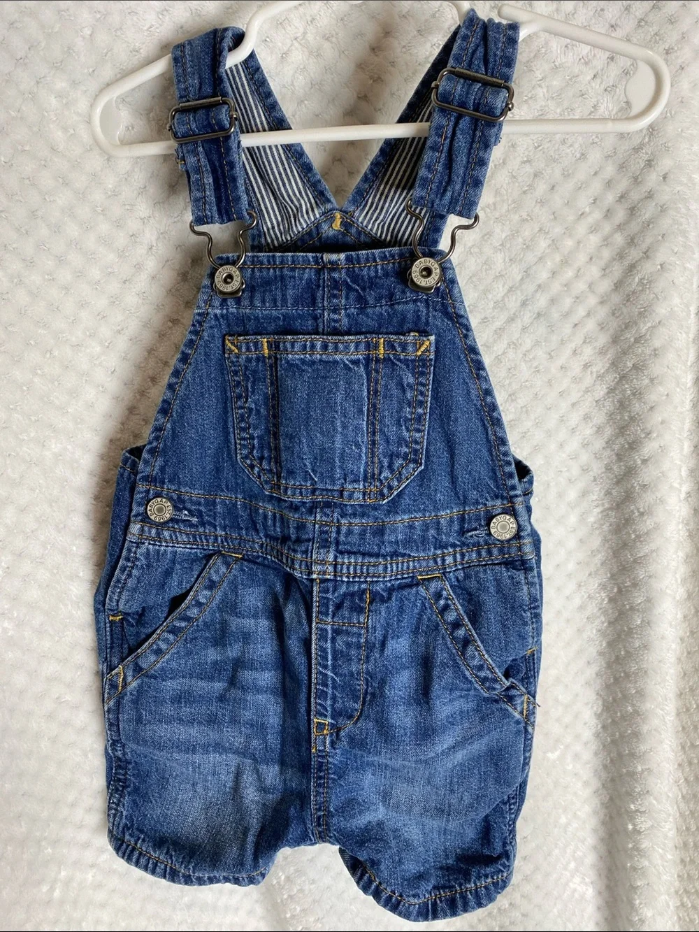 Baby Gap Blue Denim Overalls Shorts